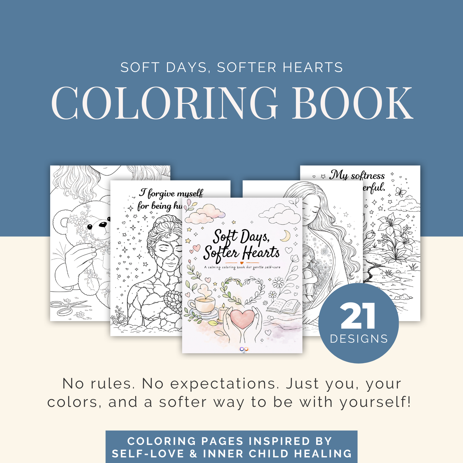 Soft Days, Softer Hearts Coloring Book